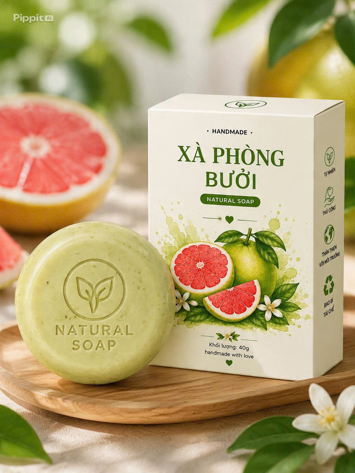 Xà Phòng Bưởi Natural Soap - Ảnh 3