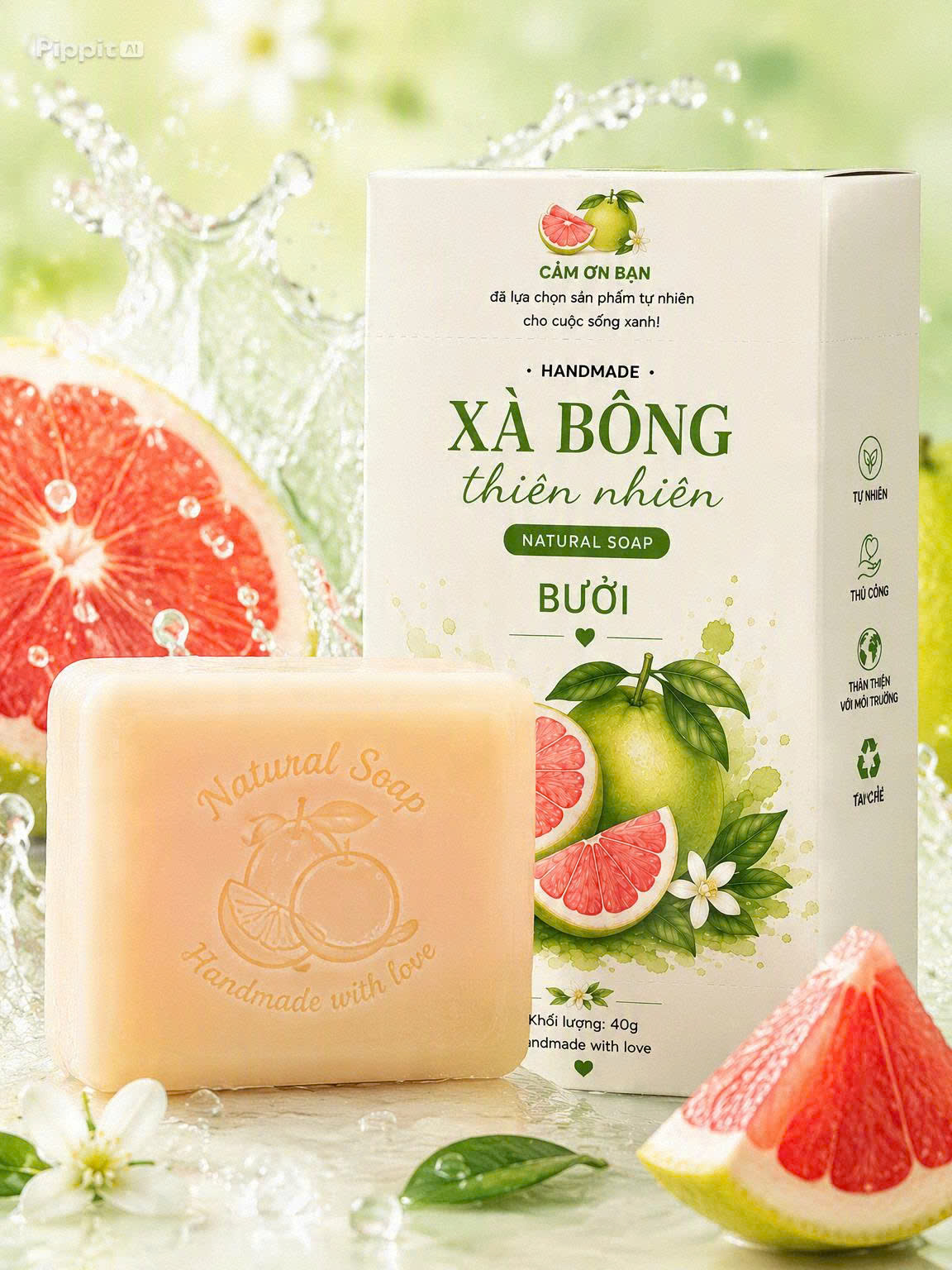 Xà Phòng Bưởi Natural Soap - Ảnh 4