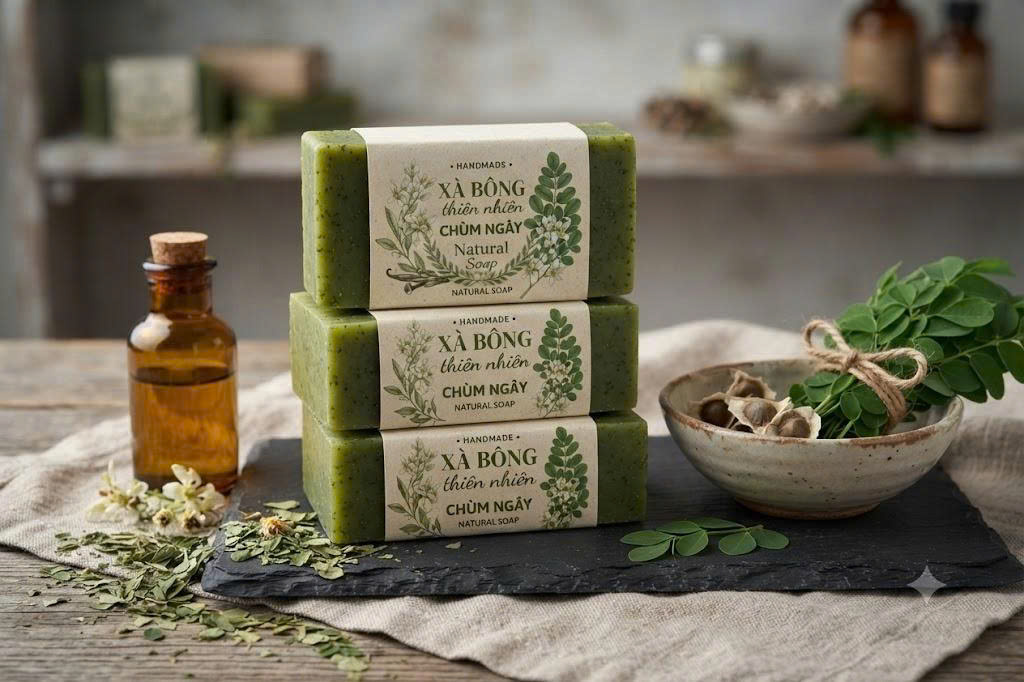 Xà Phòng Chùm Ngây Handmade Natural Soap