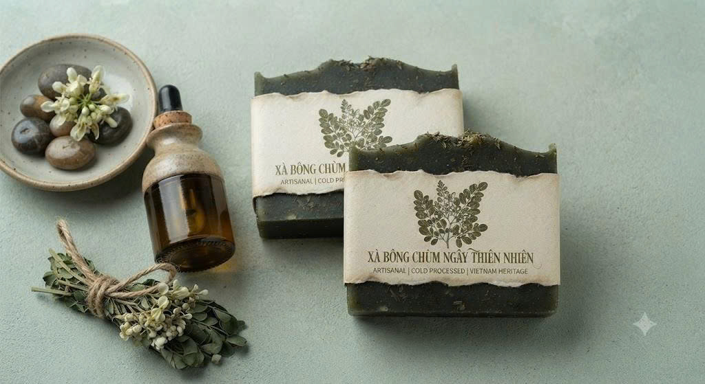Xà Phòng Chùm Ngây Handmade Natural Soap - Ảnh 3