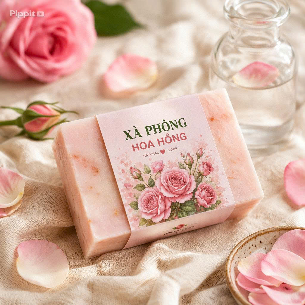 Xà Phòng Hoa Hồng Natural Soap - Ảnh 2