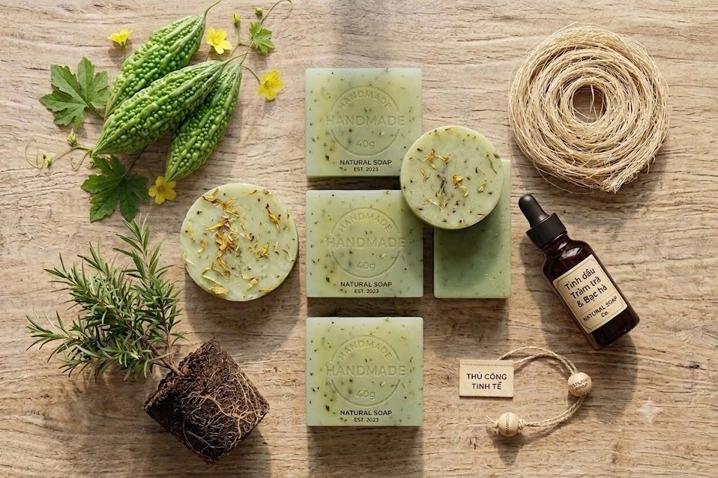 Xà Phòng Mướp Đắng Natural Soap - Ảnh 2