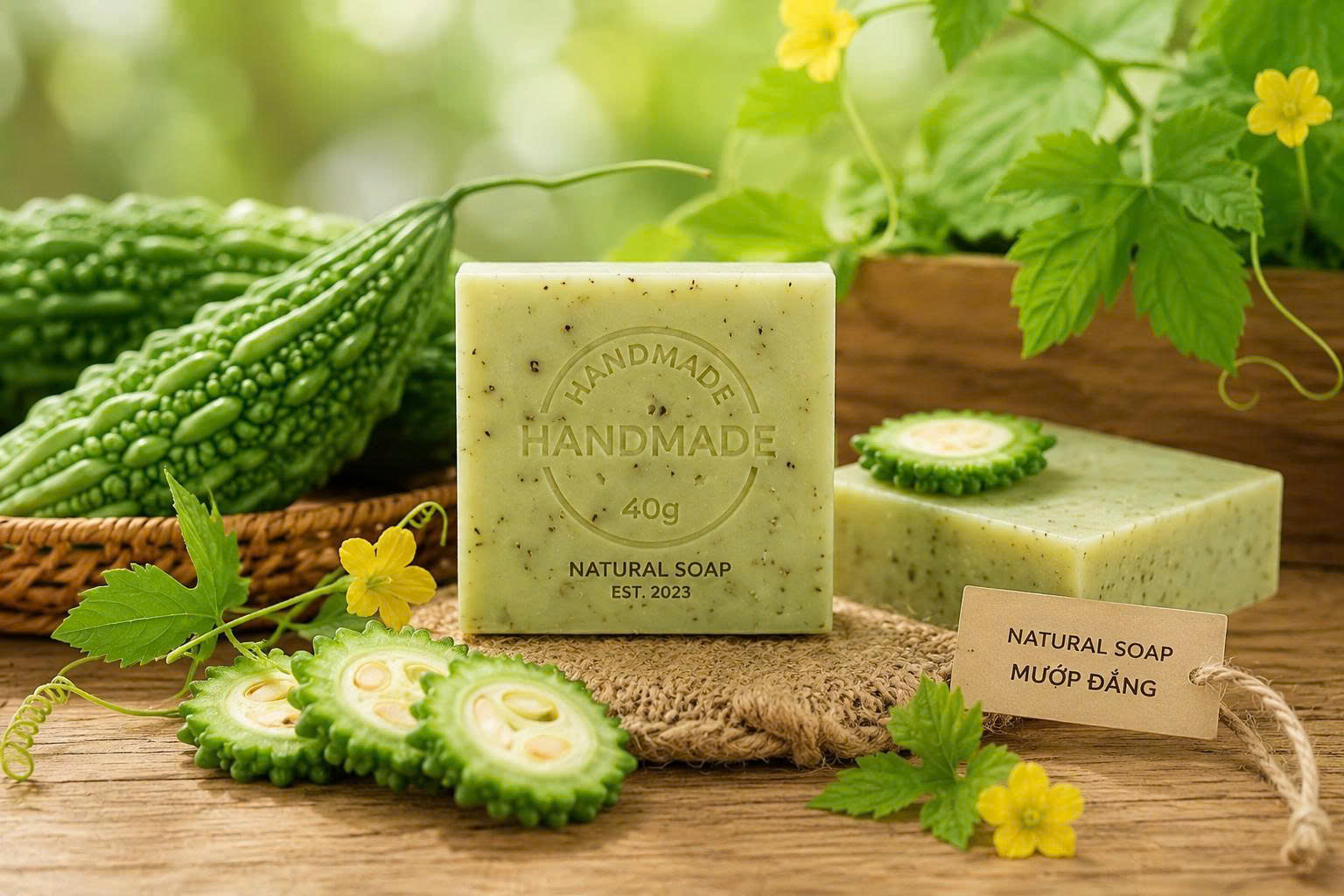 Xà Phòng Mướp Đắng Natural Soap - Ảnh 3