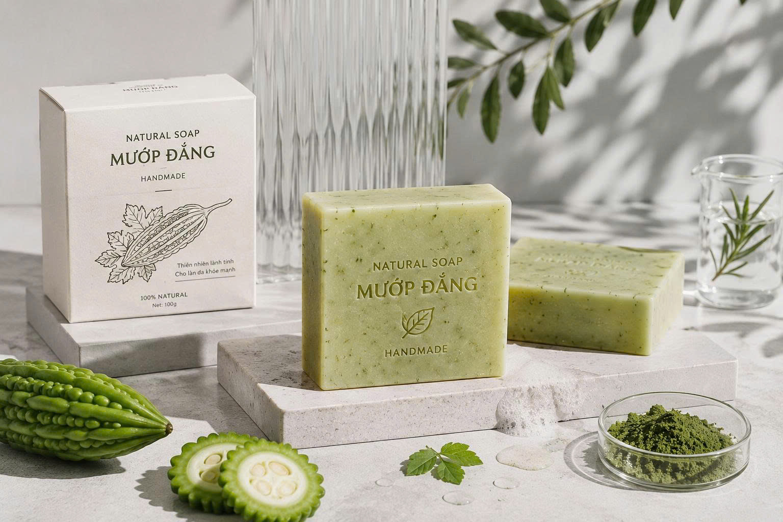 Xà Phòng Mướp Đắng Natural Soap - Ảnh 4