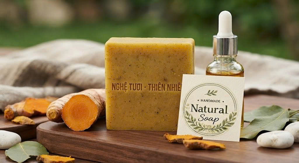 Xà Phòng Nghệ Natural Soap - Ảnh 3