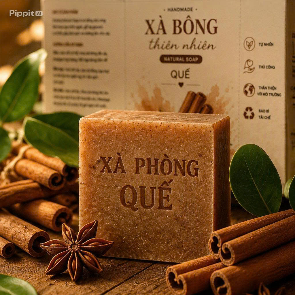Xà Phòng Quế Natural Soap - Ảnh 3
