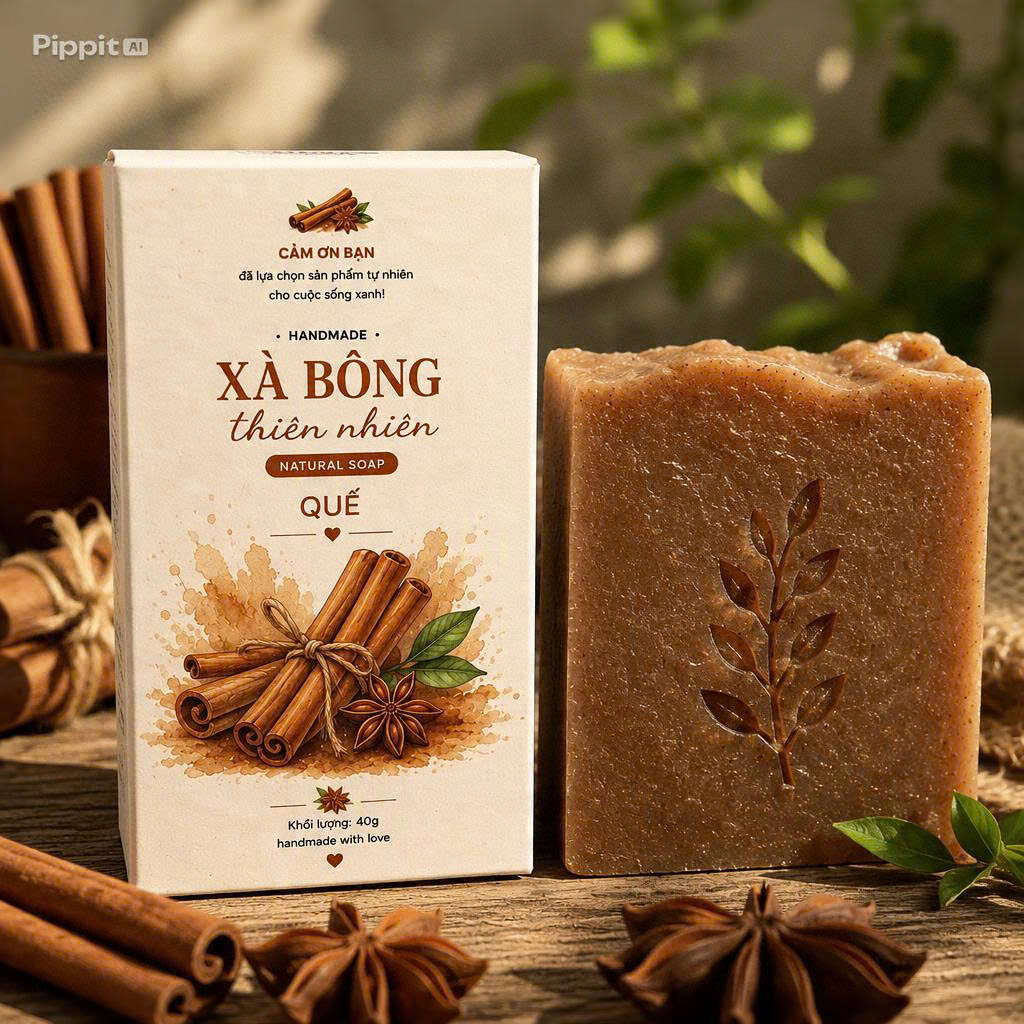 Xà Phòng Quế Natural Soap - Ảnh 4