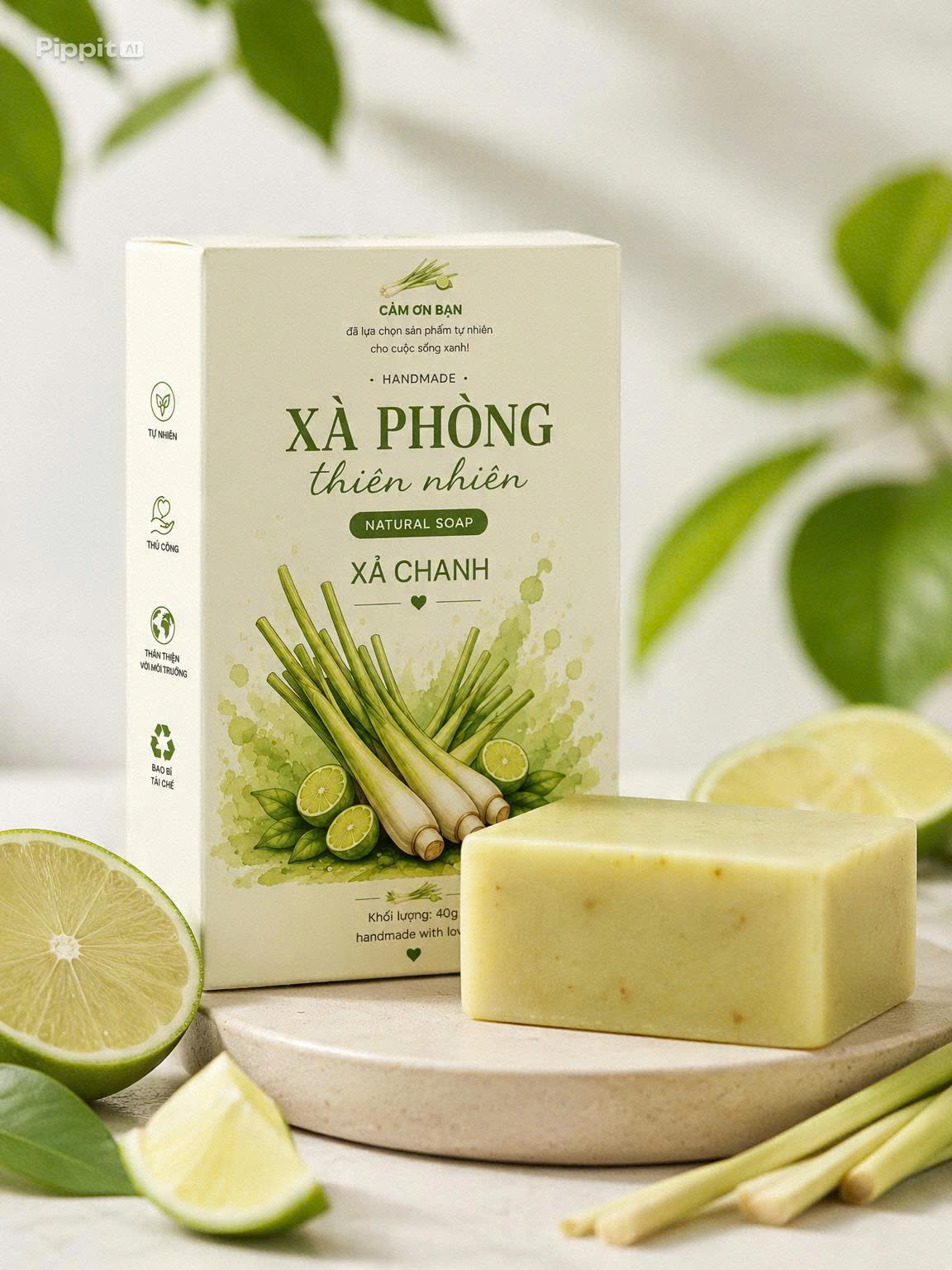Xà Phòng Sả Chanh Natural Soap